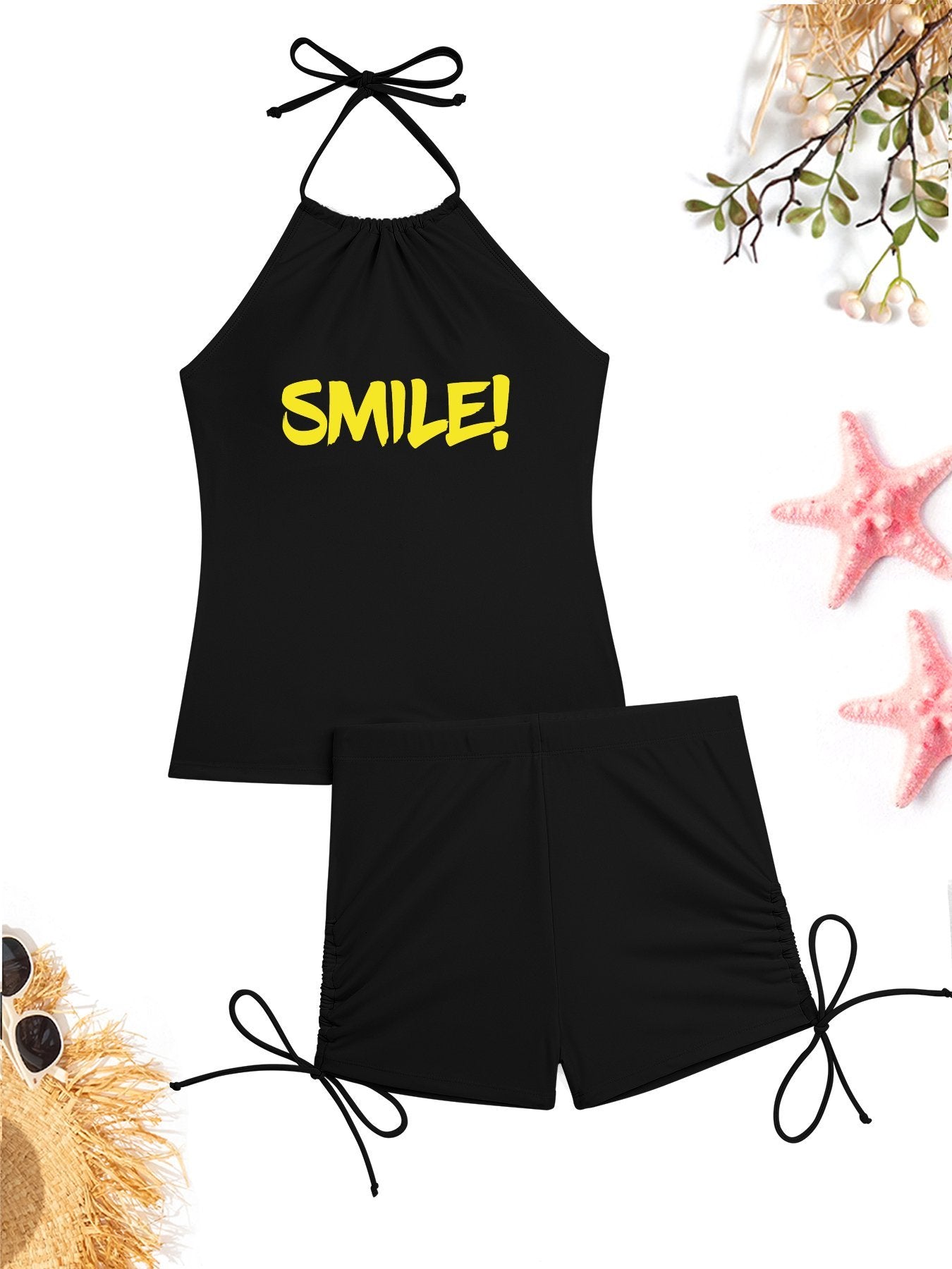 SMILE Two-Piece Swimsuit Set