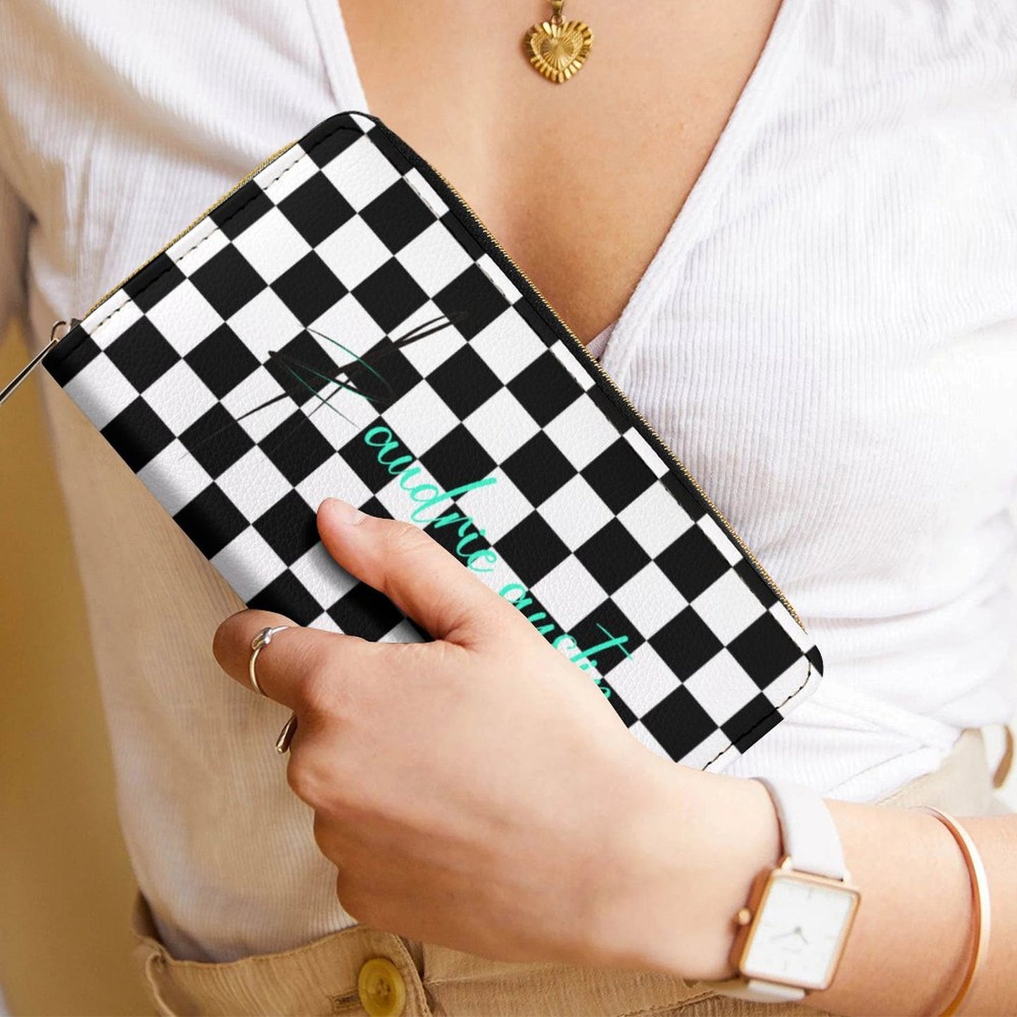 Check Mate Wallet Leather Wallet
