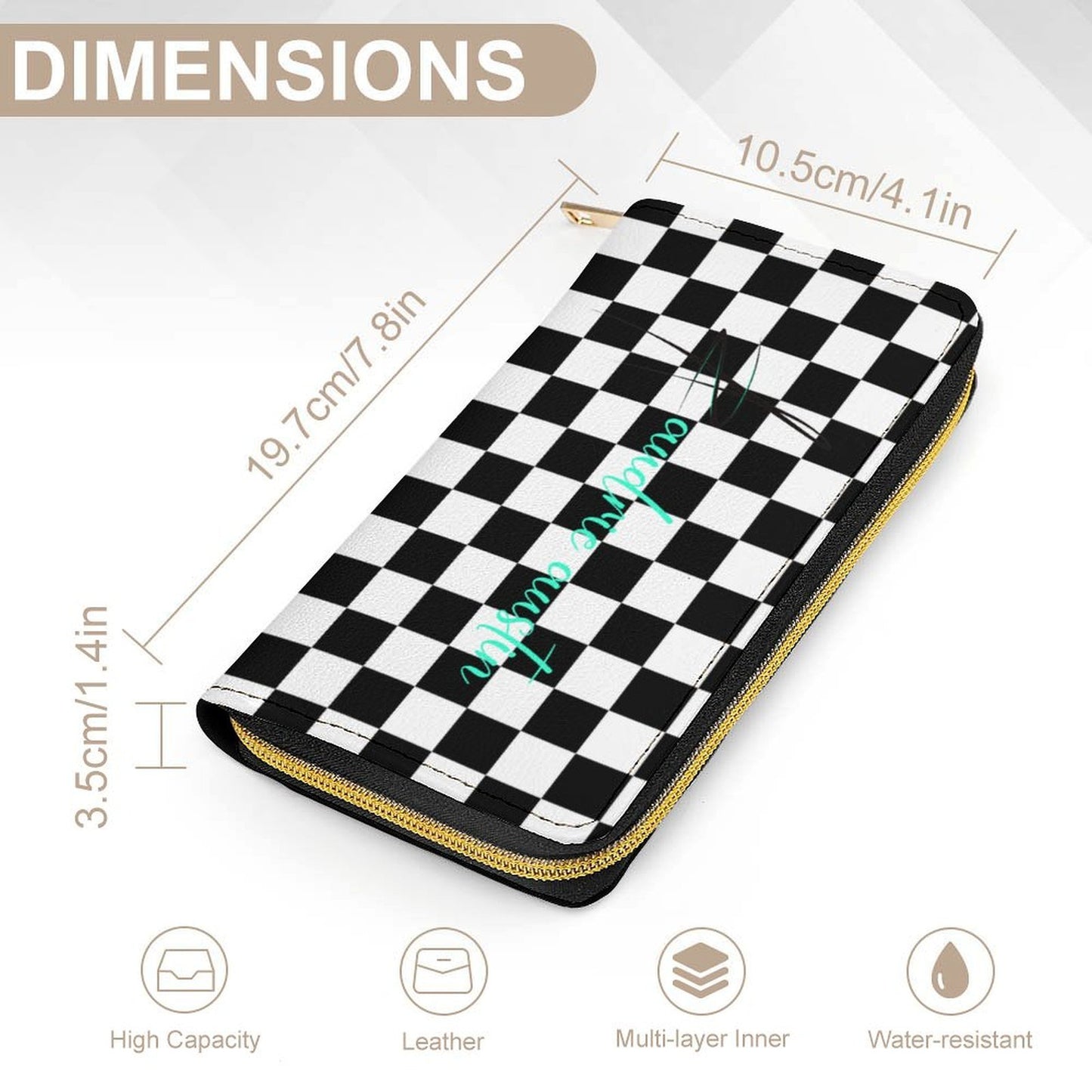 Check Mate Wallet Leather Wallet