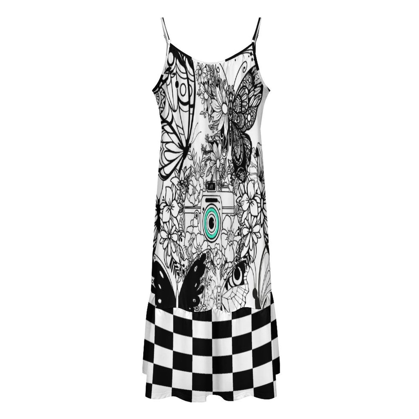 Checker Love Suspender Dress
