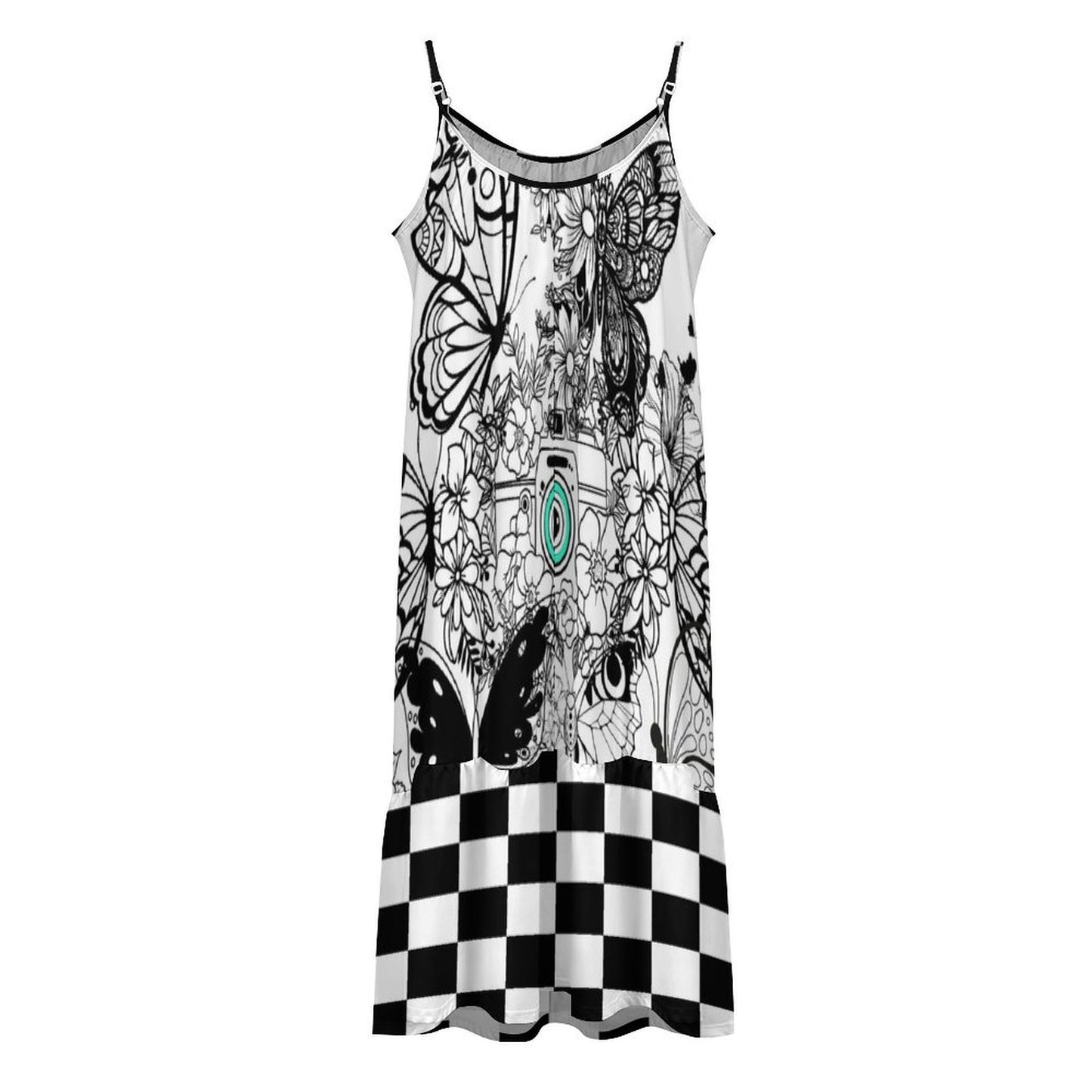 Checker Love Suspender Dress